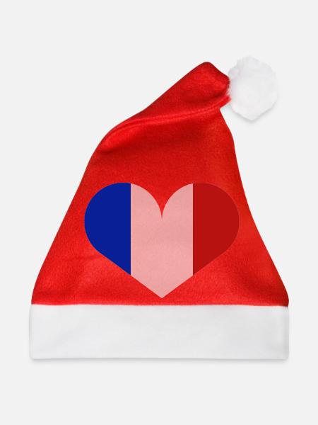 Französische Flagge - Weihnachtsmütze - Rot