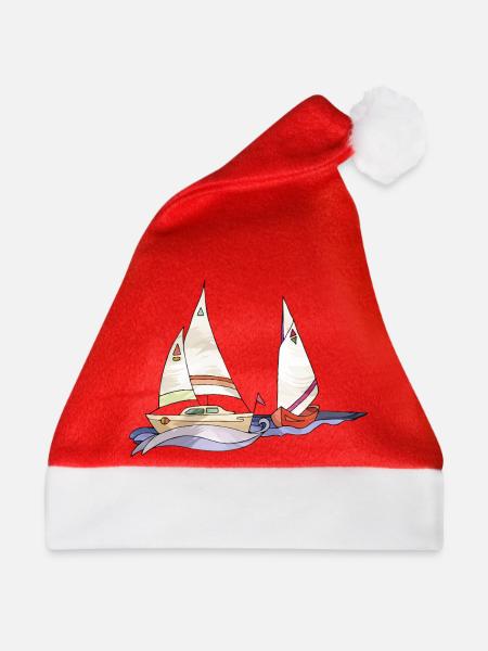 Segelboote - Weihnachtsmütze - Rot