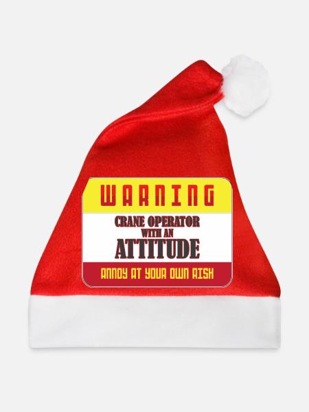 Kranführer Kran - Weihnachtsmütze - Rot