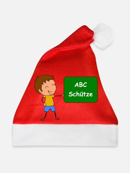 Einschulung ABC Schütze - Weihnachtsmütze - Rot