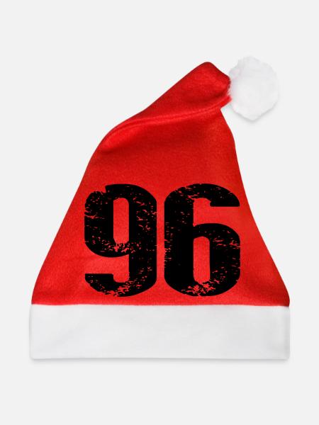 96 Zahl Trikot - Weihnachtsmütze - Rot