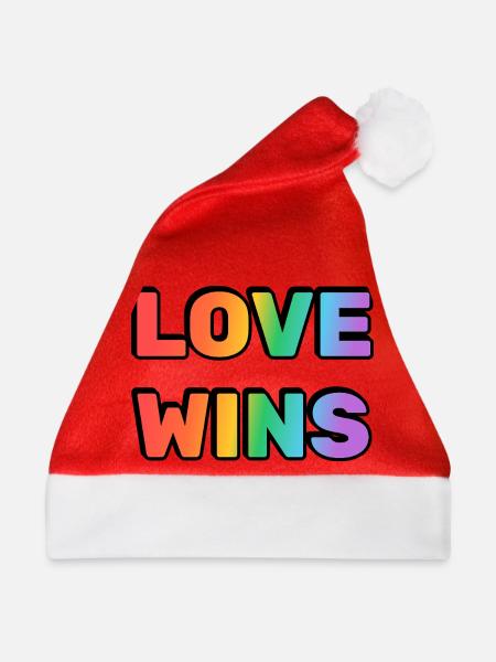 Die Liebe gewinnt - Weihnachtsmütze - Rot