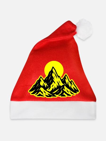 Berge Sonne - Weihnachtsmütze - Rot