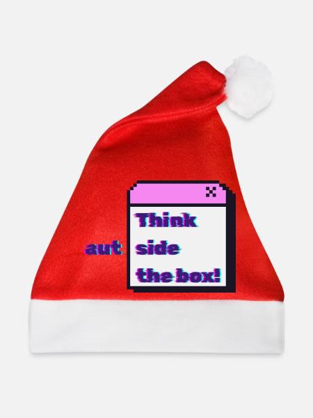 Think autside the box - Glitch - Weihnachtsmütze - Rot