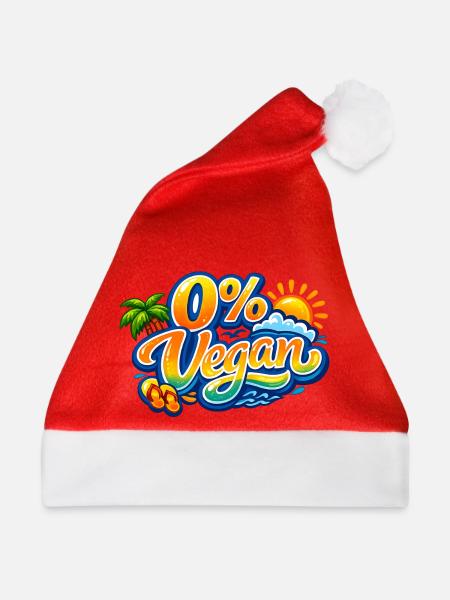 0% veganer Beach Bow - Weihnachtsmütze - Rot