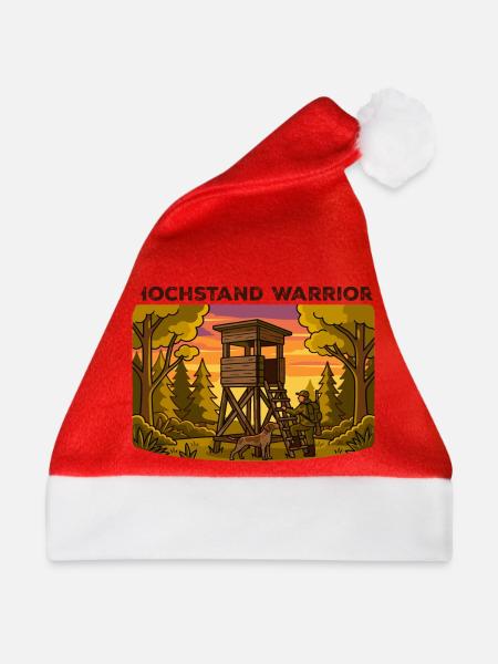 Jäger im Hochstand - Weihnachtsmütze - Rot