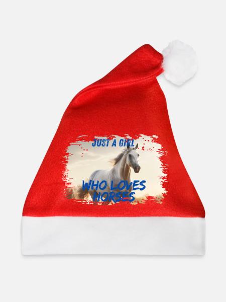 Liebe zu Pferden - Weihnachtsmütze - Rot