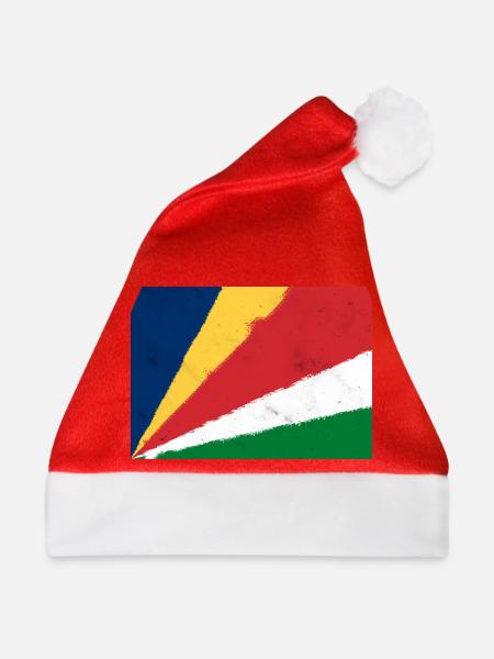 Flagge der Seychellen - Weihnachtsmütze - Rot