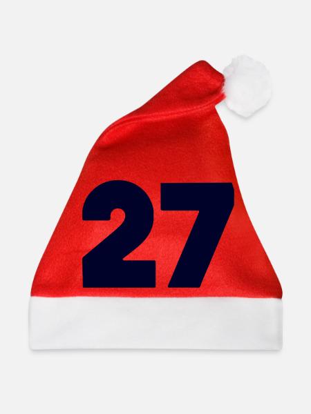 Fett 27 Numerisches Emblem - Weihnachtsmütze - Rot