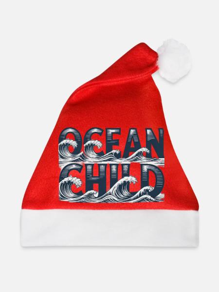 Ocean Child Wellenkunst - Weihnachtsmütze - Rot