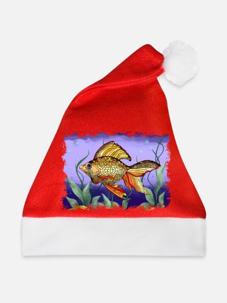 Fisch - Weihnachtsmütze - Rot