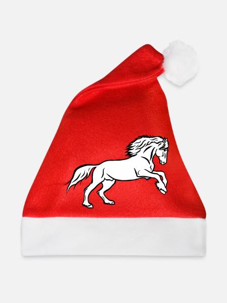 Pferde-Power - Weihnachtsmütze - Rot