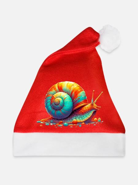 Schnecke - Weihnachtsmütze - Rot