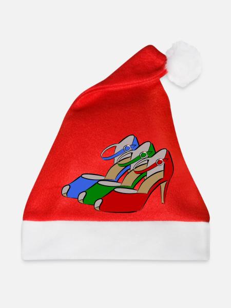 Schuh Mode - Weihnachtsmütze - Rot