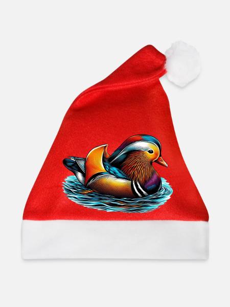 Mandarinente - Weihnachtsmütze - Rot
