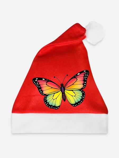 Schmetterling - Weihnachtsmütze - Rot