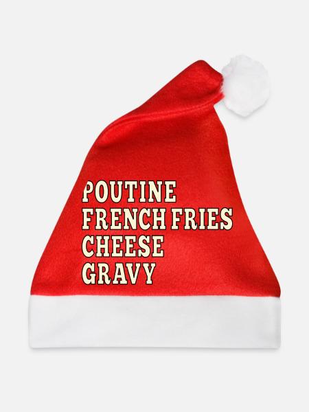 Kanadisches Fast-Food-Poutine - Weihnachtsmütze - Rot