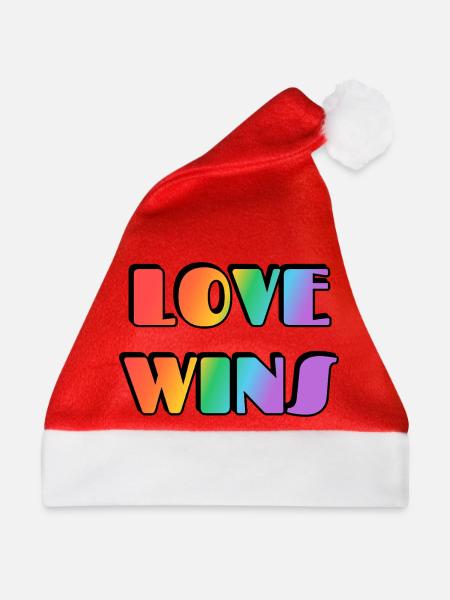 Love Wins Rainbow Gradient - Weihnachtsmütze - Rot