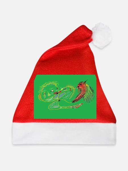 Grünes Gras - Weihnachtsmütze - Rot