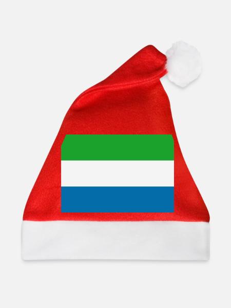 Sierra Leone-Flagge - Weihnachtsmütze - Rot