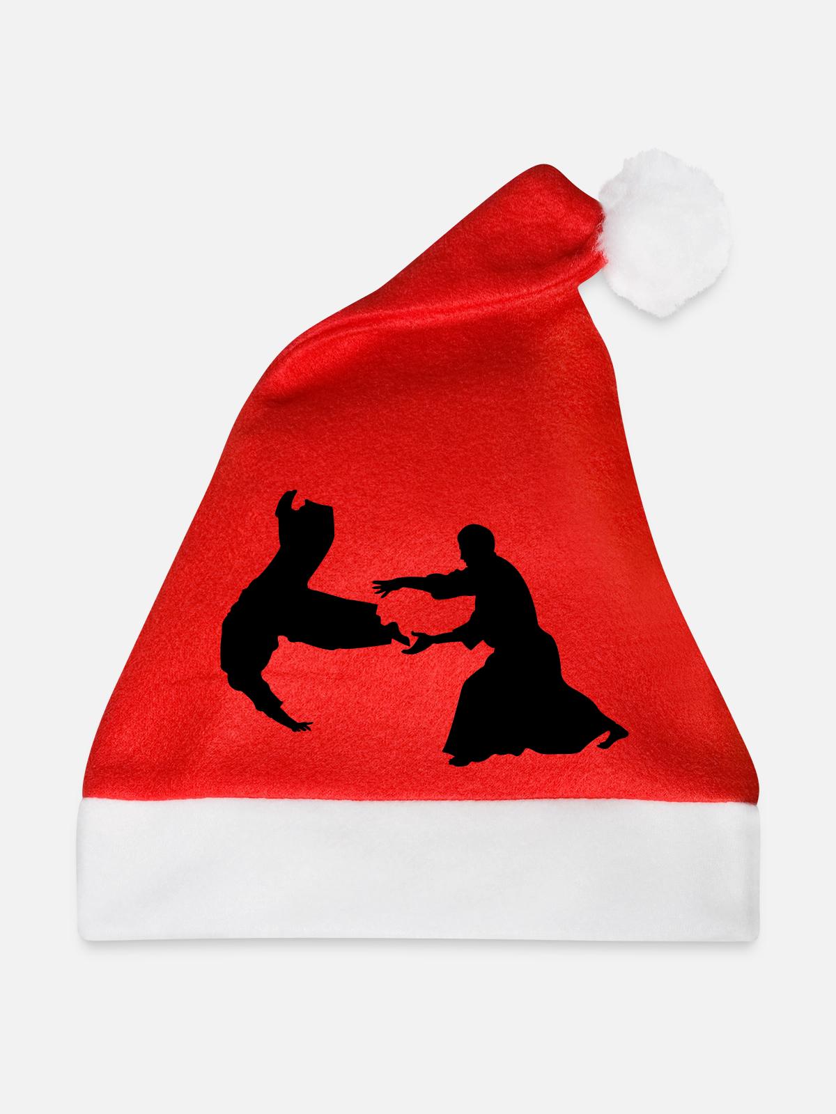 Aikido-Wurf - Weihnachtsmütze - Rot - Vorne