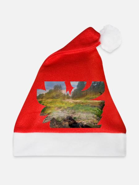 Ein Fluss-Delta brennt in Farben - Weihnachtsmütze - Rot - Vorne