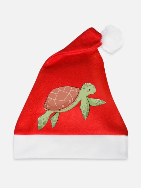 Schildkröte - Weihnachtsmütze - Rot