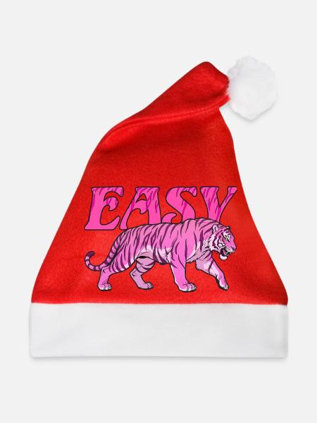 Easy Tiger Retro-Kunst - Weihnachtsmütze - Rot