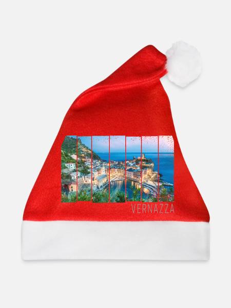 Vernazza Cinque Terre in La Spezia Retro Italien - Weihnachtsmütze - Rot - Vorne