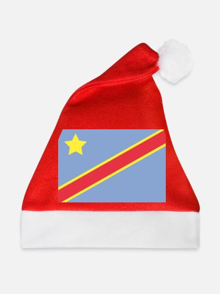 Kongoflagge - Weihnachtsmütze - Rot