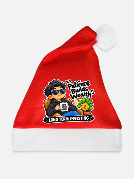 Cool Investor – Langfristige Geduld und Wohlstand - Weihnachtsmütze - Rot - Vorne