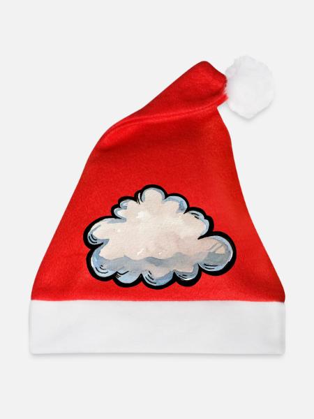 Pastel Cloud Aquarellgrafik - Weihnachtsmütze - Rot