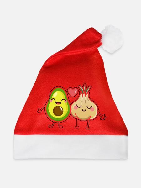 Avocado Trifft Knoblauch - Weihnachtsmütze - Rot