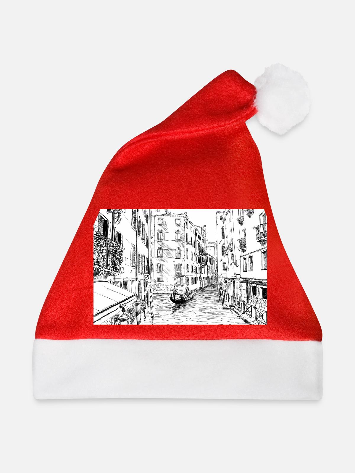 Venedig - Weihnachtsmütze - Rot - Vorne