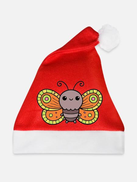 Schmetterling - Weihnachtsmütze - Rot
