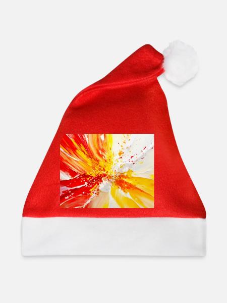 Blüte in Öl - Weihnachtsmütze - Rot