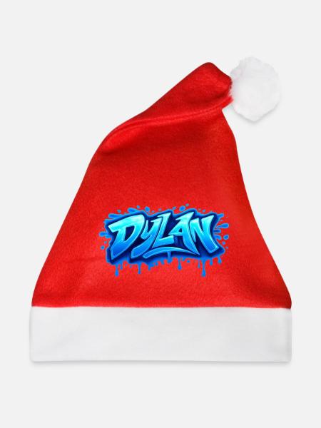 GRAFFITI-NAME DYLAN FÜR PERFEKTES GESCHENK DRUCKBAR - Weihnachtsmütze - Rot