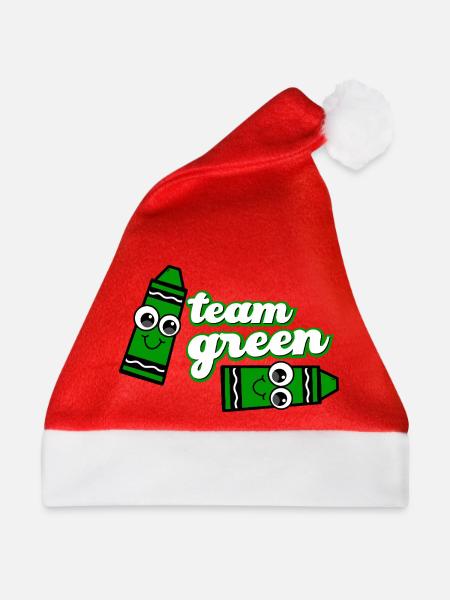 Smiling Crayon Green Team - Weihnachtsmütze - Rot