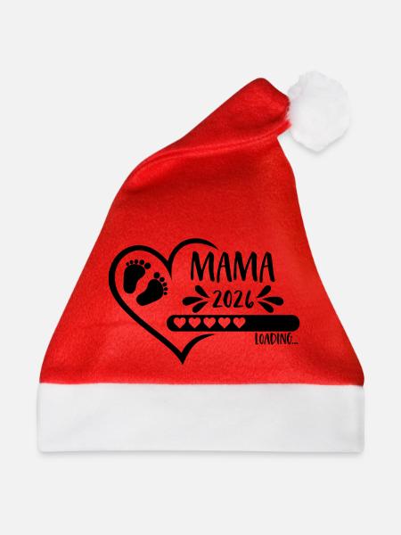 Mama 2026 loading - Weihnachtsmütze - Rot