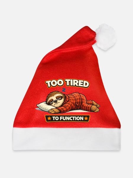 Zu müde, um zu funktionieren, Faultier. - Weihnachtsmütze - Rot