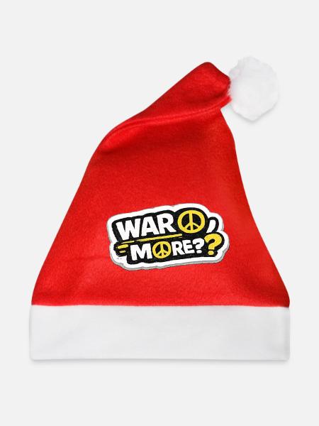 War No More?? – lustiger Friedensaufkleber - Weihnachtsmütze - Rot