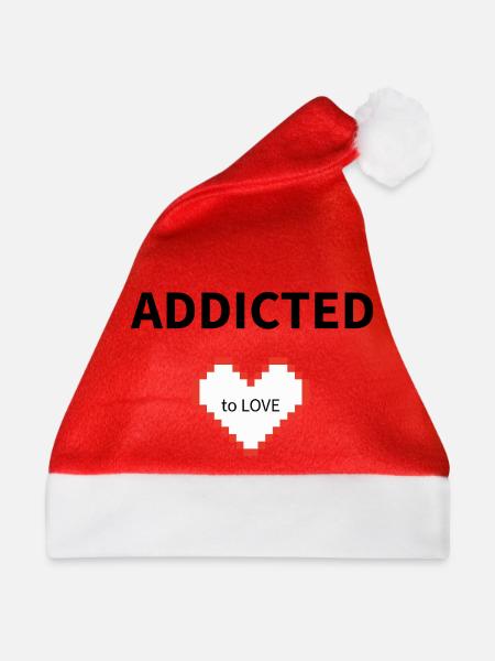 Pixel Heart to Love - Weihnachtsmütze - Rot