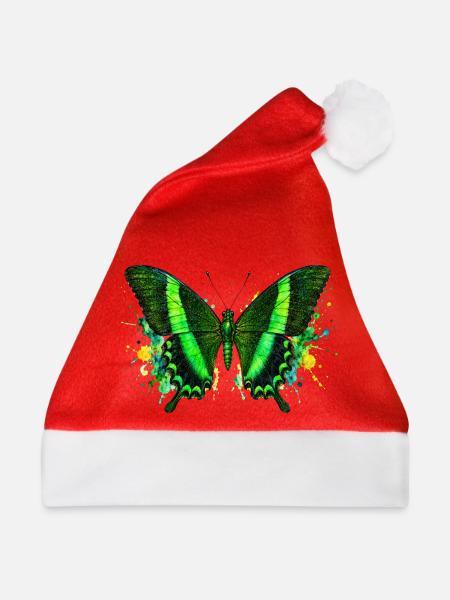 Smaragdschwalbenschwanz Papilio palinurus Schmetterling - Weihnachtsmütze - Rot