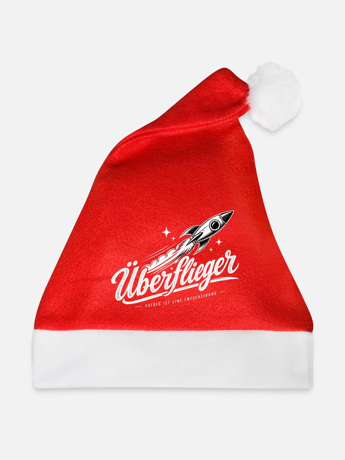 Überflieger (Erfolgreich) - Weihnachtsmütze - Rot - Vorne