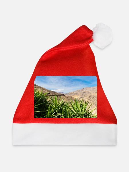Gran Canaria Berglandschaft - Weihnachtsmütze - Rot