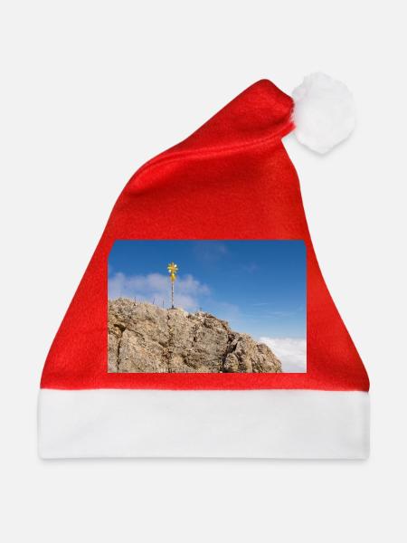 Summit Cross on the Zugspitze - Weihnachtsmütze - Rot