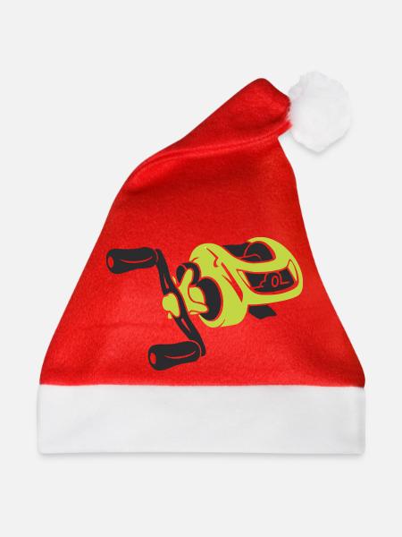 Baitcaster Angelrolle Icon - Weihnachtsmütze - Rot