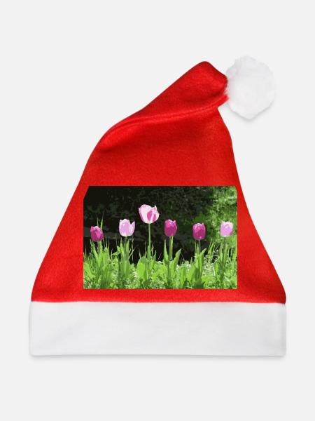 Tulpen im Frühling - Weihnachtsmütze - Rot