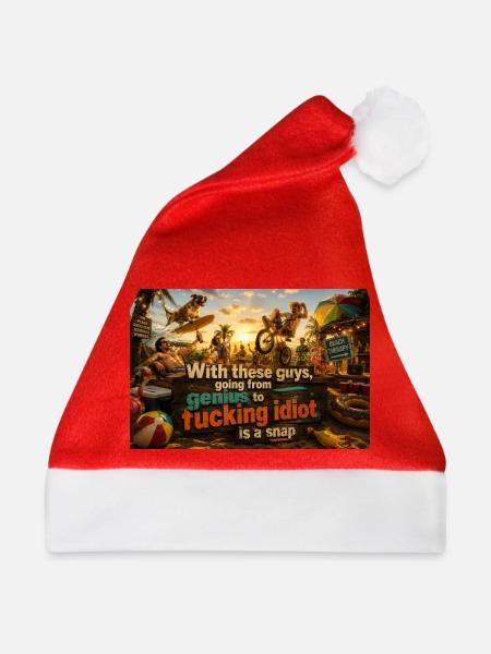 Genie zu Idiot: Beach Line - Weihnachtsmütze - Rot
