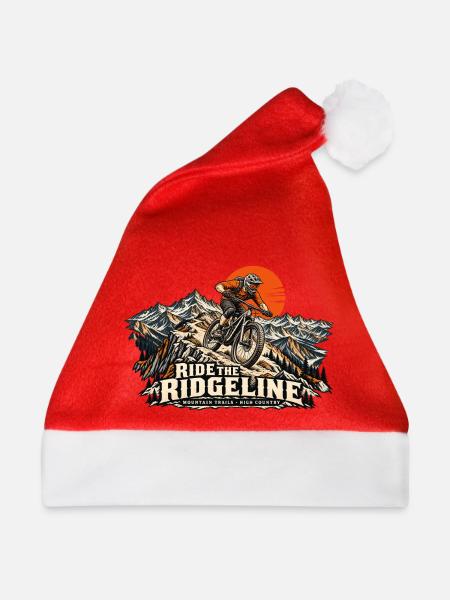 Ride the Ridgeline – Mountainbike - Weihnachtsmütze - Rot